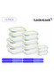 Fresh Oven-Safe Glass Rectangular Food Container 10-Piece Set with Airtight Leakproof Lids - 2