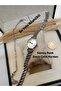 Charm Model Minimal Women's Wristwatch... Silver Color Case and Steel Chain Strap