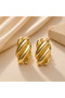 Gold Wave Form Earrings – Modern Stylish Women's Earrings - 2