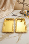 Rumlov Gold 2-Piece Stainless Steel Gold Frame Coffee Presentation Tray Baton