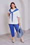 Modal Top-Bottom Set with Scarf Detail - 2
