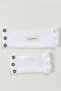 Baby Bodysuit White Color Extension Attachment 2 Pieces (Short and Long) 100% Cotton (with 9.5mm Snaps)