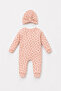 Baby Romper with Button Closure Hat - 3