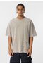 Washable Oversized T-Shirt with Metal Detail - 2
