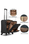 18-inch Premium Pilot Bag Water Resistant 4 Smooth Wheeled Rolling Laptop Case - 7