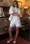 White Lace Detail Stylish Women's Shorts Mg2790 - 7