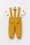 Mustard Baby Boy Jumpsuit with Muslin Shirt