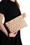 Women's Star Patterned Shiny Portfolio & Clutch Bag