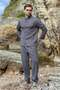 Smoked Comfortable Cut Linen Men's Shirt and Trousers Set E7362 - 5