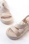 Girl's Beige Lightweight Elastic Non-Slip Sole Orthopedic Sandals - 4