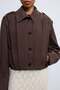 Mock Neck Coat with Coffee Pleat Detail - 8