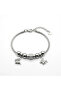Steel Bracelet with Zircon Stone Butterfly Detail (17 5 cm)