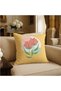 43X43 cm Vibrant Colorful Modern Floral Throw Pillow Set of 6 - Double-Sided Digital Printing - 4