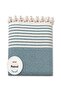 Cotton Non-Slip Wicker Woven Sofa Cover (180X220) - Petrol
