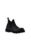 Black flotter leather women's flat boot 01wr3401 - 3