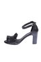 Shoes Black Leather Women's Heeled Sandals 01Wn4300 - 3