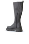 Gray Leather Women's Flat Boots 01Wv3109 - 4