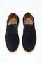Navy Blue Suede Men's Casual Shoes 07m0837