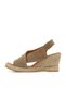 Natural Suede Women's Wedge Heeled Sandals 14Ws7208 - 3