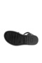 Black Leather Women's Flat Sandals 01Wa0701 - 5