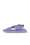 Lilac Leather Women's Flat Sandals 01Wa2603 - 3
