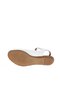 White Leather Women's Flat Sandals 01Wa4402 - 5