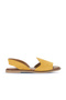 Yellow Alf Suede Women's Flat Sandals 01Wa5711