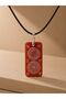 Prayer Handmade Red Agate Stone Pendant Spiritual Healing and Balance Jewelry