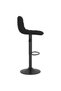 Scaun de bar, negru, catifea - 4