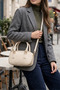 Women's Shoulder and Clutch Bag Crisscross Straps Design - 7