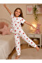 Girls' Short Sleeve Pajama Set 100% Cotton Single Jersey Fabric Strawberry Pattern Crew Neck