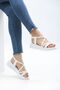 Bandage Sandals with Cross Elastic Ankle - 3