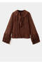 Chiffon Blouse with Flounces - 3