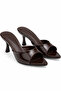 Valen Women's Brown Pointed Heeled Sandals 7cm - 2