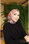 وشاح قطني منقوش 70334-05 مينك برتقالي