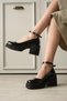 Women's Black Patent Leather Ankle Boots Casual Shoes Tr06Ms01A - 3
