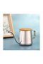 250ml Stainless Steel Drip Coffee Cookware with Wooden Lid,Gooseneck Spout Pour Over Kettle,Silver - 5