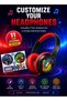 SMD Disney Avengers Auxiliary Headphones with Stickers for Kids, Wired 3.5mm AUX Stereo Headphones, Adjustable Headband, Soft Cushioned Earcups, 40mm Drivers, Black Red - 6