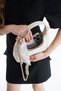 Cream Scarf Baguette Model Hand Shoulder and Crossbody Women's Bag Simple and Stylish - 4