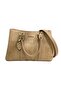 Textured Leather Handbag with Extra strap for shoulder. Medium (L 34 x 8 H 16 cm) - 6