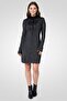 Women Metallic Bodycon Dress, Black