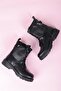 Black Kids Boots with Wallet Detail Ysn542 - 2
