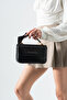 Black Scarf Box Model Hand Shoulder and Crossbody Women's Bag