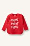 Crew Neck Slogan Printed Waffle Long Sleeve T-Shirt Baby Girl H2996A526Sp