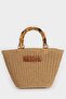 Women's Straw Shoulder Bag E1373Axns - 2