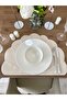 Oyster Cream Color Leather American Service Set - 2
