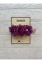 Pearl Detailed Flower Pattern Automatic Buckle - 3