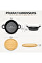 Cast Iron Mini Round Skillet with Wooden Sizzler Plate, 18cm - Perfect for Sizzling and Grilling - 5
