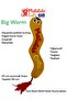 Big Worm Plush Fabric Cat Toy with Sound and Matatabi Content (Does Not Contain Catnip) - 7