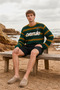 Men's Regular Lace-Up Casual Black Basic Shorts - 5
